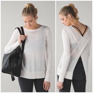 Lululemon Athletica Sunset Savasana White Open-Back Sweater